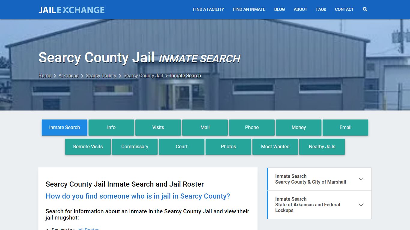 Inmate Search: Roster & Mugshots - Searcy County Jail, AR - Jail Exchange
